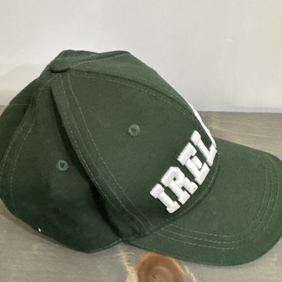 Green Baseball Cap Ireland Embroidered Hat Brass Adjustable Strap - Picture 8 of 10